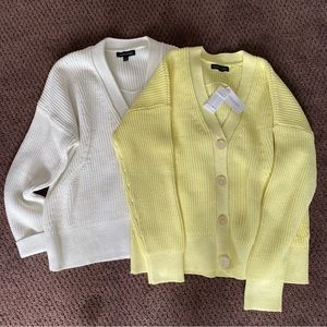 Banana Republic Knit Cardigan White | M